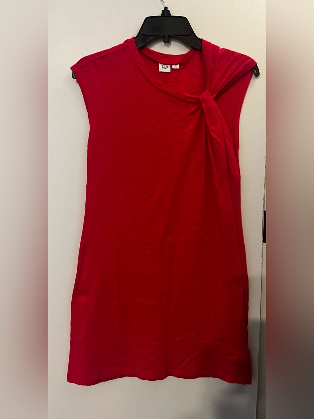 GAP Pink Twist-Shoulder Knit Shift Dress